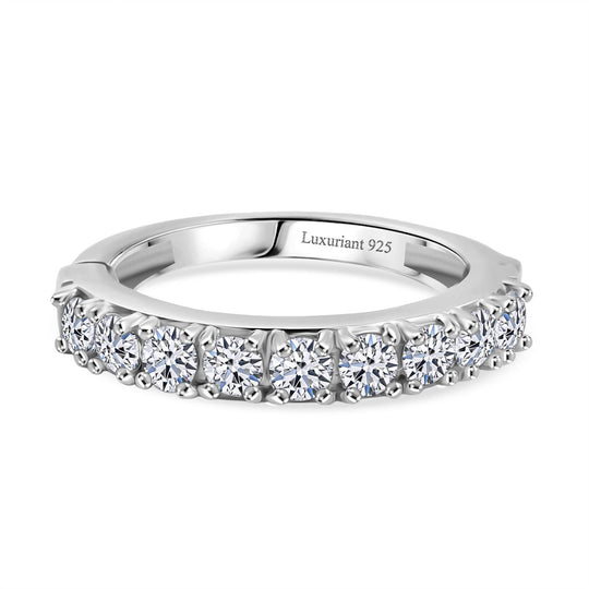 LUXURIANT DIAMOND - Lab Grown Diamant SI Ring 925 Silber 750 Gelbgold Vermeil (Größe 18.00) ca. 1.00 ct