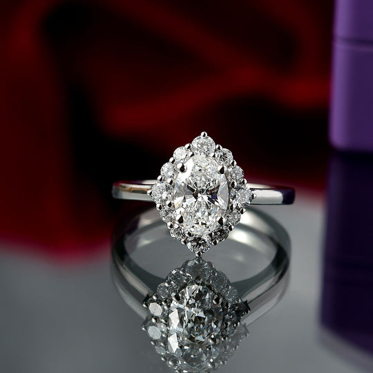 LUXURIANT DIAMOND - Lab Grown Diamant VS-EF IGI zertifiziert Ring 950 Platin (Größe 17.00) ca. 1.50 ct