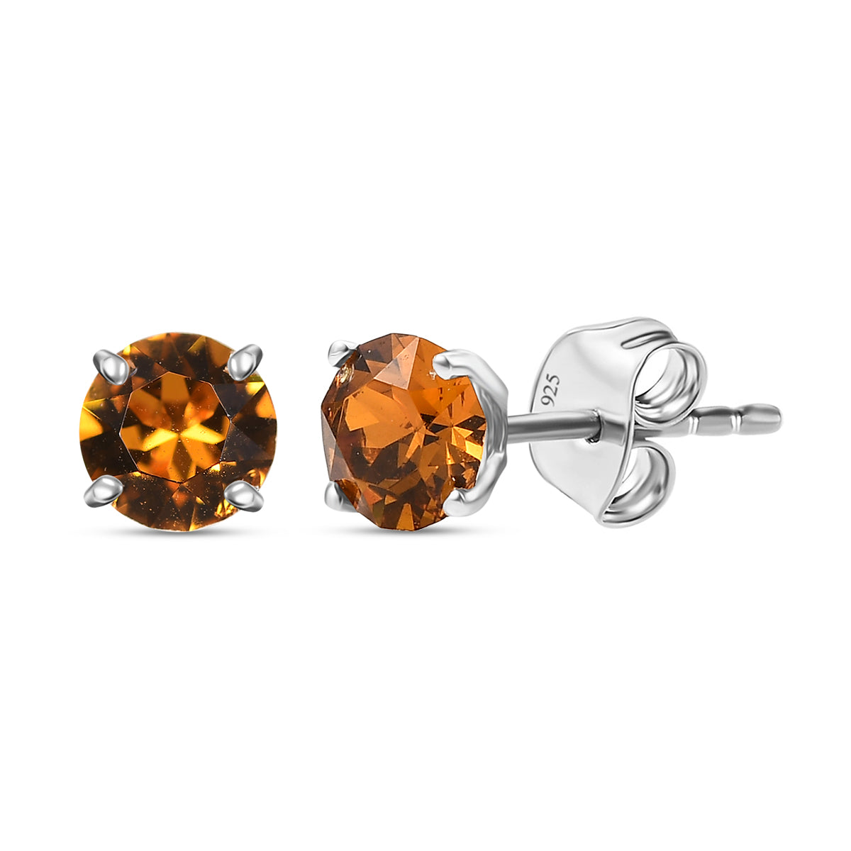 J Francis gefertigt mit SWAROVSKI Topas Swarovski Kristall Ohrringe 925 Silber platiniert