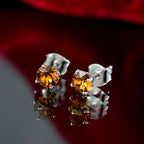 J Francis gefertigt mit SWAROVSKI Topas Swarovski Kristall Ohrringe 925 Silber platiniert