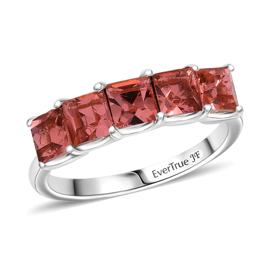 Rose Pfirsich Kristall Ring Messing (Größe 20.00) 1.77 ct