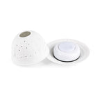 LED-Porzellan-Teelichthalter - Motiv Winterkapelle, 13-Farben-LED mit Fernbedienung, Durchmesser 10,5 cm, Höhe 7,5 cm