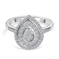LUXURIANT SI Labor Diamant Ring, 925 Silber rhodiniert - 0,51 ct.