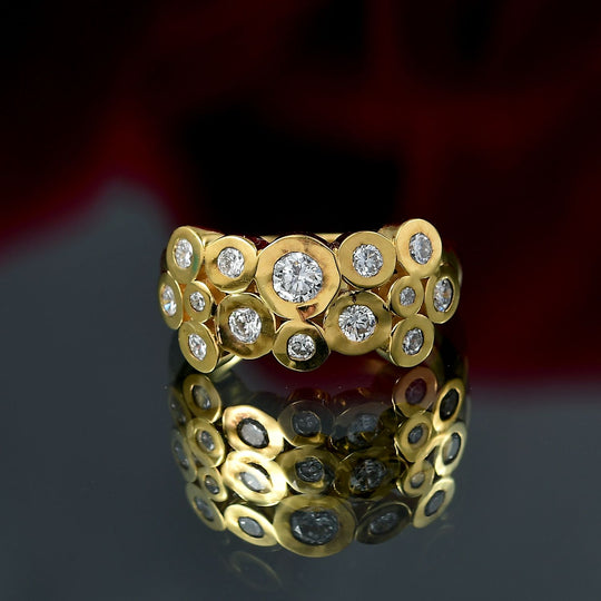 LUXURIANT DIAMOND - Lab Grown Diamant SI Ring 925 Silber 750 Gelbgold Vermeil (Größe 18.00) ca. 1.00 ct