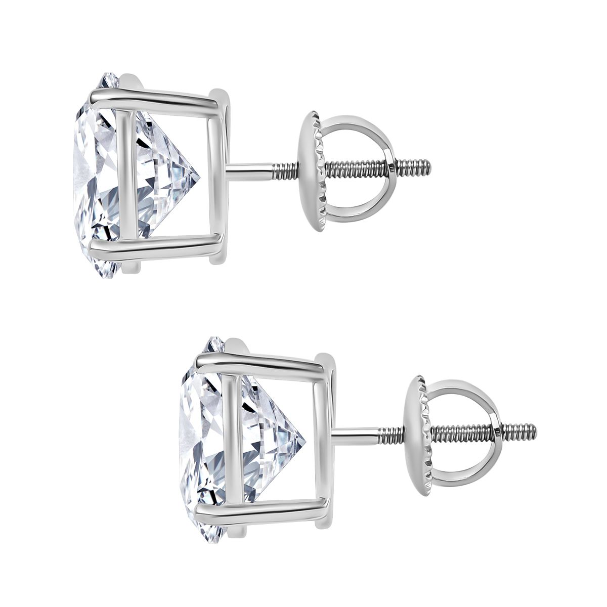 LUXURIANT DIAMOND - Lab Grown Diamant VS-E IGI zertifiziert, Ohrringe 950 Platin ca. 10.02 ct