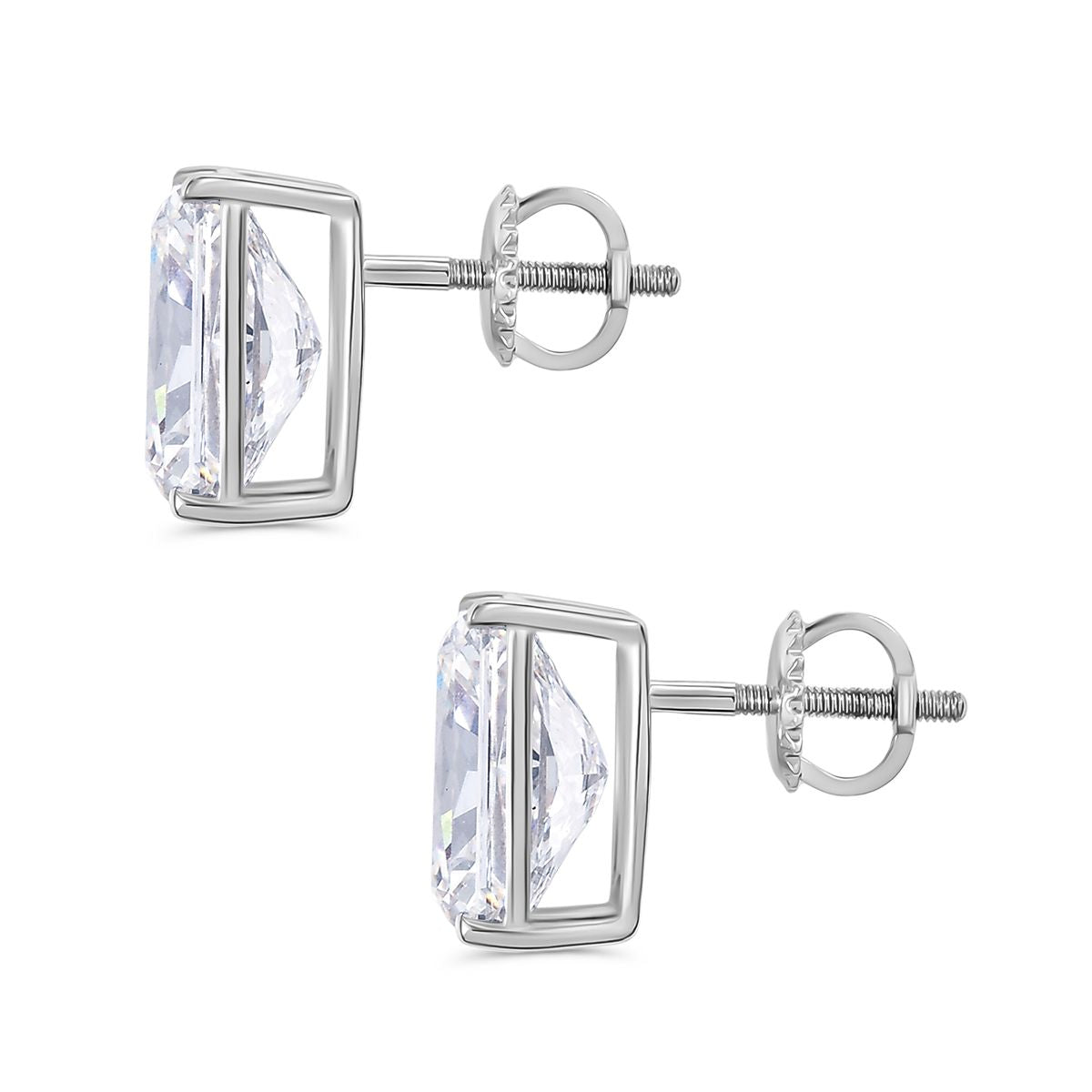 LUXURIANT DIAMOND - Lab Grown Diamant Radiant-Schliff, VS-G Ohrringe 950 Platin ca. 10.06 ct