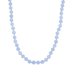 Aquamarin Farbiger Quarzit Halskette ca. Flexibles cm Reiner Edelstahl ca. 255.00 ct