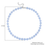 Aquamarin Farbiger Quarzit Halskette ca. Flexibles cm Reiner Edelstahl ca. 255.00 ct