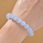 Aquamarin Farbiger Quarzit Armband, flexibel (ca. 18 - 19 cm), ca. 150.00 ct
