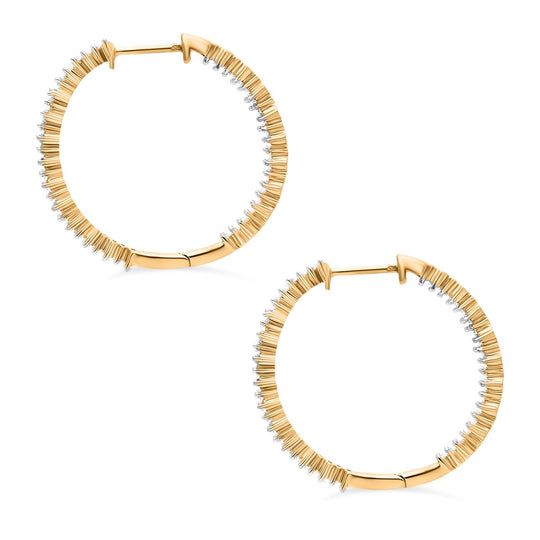 LUXURIANT DIAMOND - Lab Grown Diamant SI Ohrringe 925 Silber 750 Gelbgold Vermeil (10-15 Werktage Lieferzeit) ca. 1.08 ct