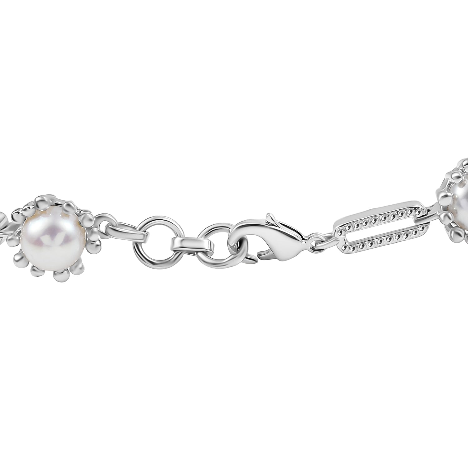 Süßwasser Perle (7.5-8 mm)Armband ca. 19 cm, nickelfreies Messing