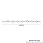Süßwasser Perle (7.5-8 mm)Armband ca. 19 cm, nickelfreies Messing