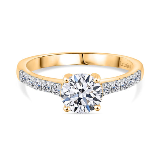 LUXURIANT DIAMOND - Lab Grown Diamant SI-GH Ring 925 Silber 750 Gelbgold Vermeil (Größe 17.00) ca. 1.25 ct