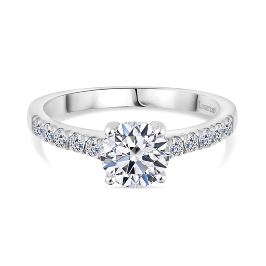 LUXURIANT DIAMOND - Lab Grown Diamant SI-GH Ring 925 Silber 750 Gelbgold Vermeil (Größe 17.00) ca. 1.25 ct