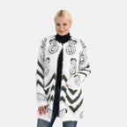 Gemusterter Cardigan mit Taschen, Einheitsgröße, Paisley-Muster, Tiefgrün