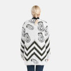 Gemusterter Cardigan mit Taschen, Einheitsgröße, Paisley-Muster, Tiefgrün