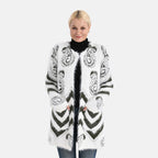 Gemusterter Cardigan mit Taschen, Einheitsgröße, Paisley-Muster, Tiefgrün