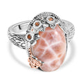 D’joy AA Natrolith, Natürlicher Champagner Zirkon Ring 925 Silber (Größe 20.00) ca. 7,17 ct