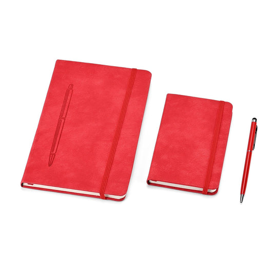 LIVMORE 3er Set Notizbuch A6 und A5 mit Stift 22.8 x 22.2 x 4 cm Grün