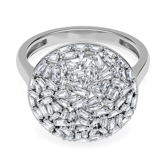LUXURIANT DIAMOND - Lab Grown Diamant SI-GH SGL zertifiziert Ring 925 Silber rhodiniert (Größe 20.00) ca. 1.00 ct