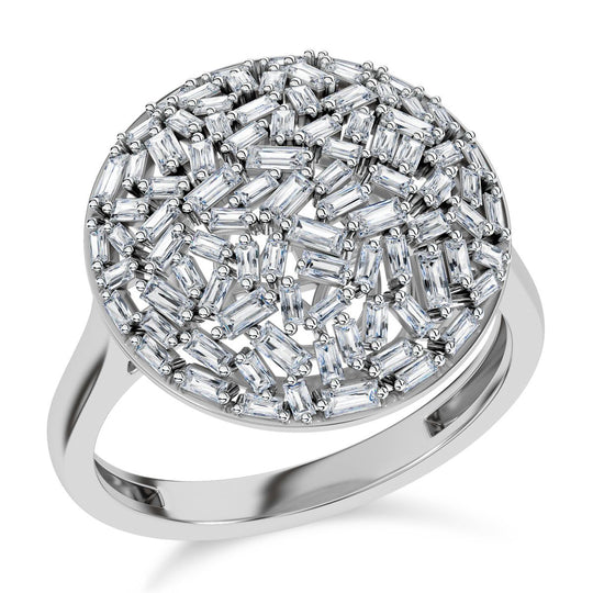 LUXURIANT DIAMOND - Lab Grown Diamant SI-GH SGL zertifiziert Ring 925 Silber rhodiniert (Größe 20.00) ca. 1.00 ct