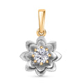 D’joy Moissanit Anhänger 925 Silber platiniert und vergoldet ca. 0.43 ct