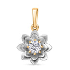 D’joy Moissanit Anhänger 925 Silber platiniert und vergoldet ca. 0.43 ct