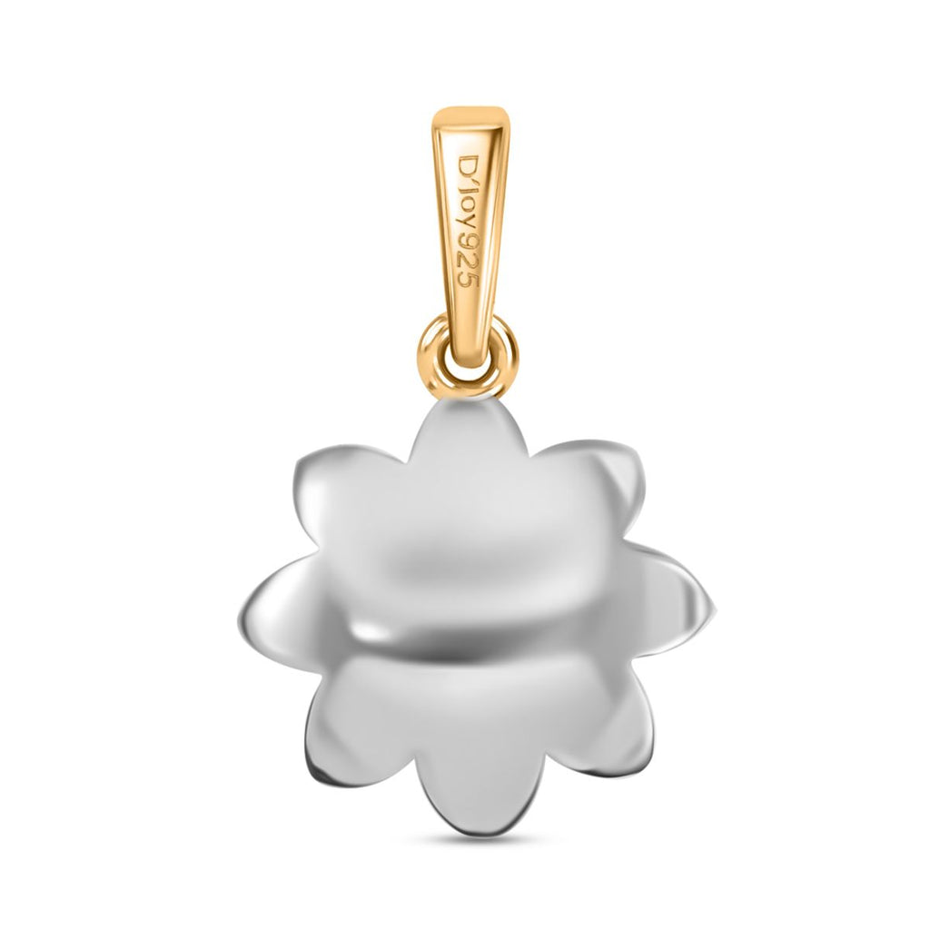 D’joy Moissanit Anhänger 925 Silber platiniert und vergoldet ca. 0.43 ct
