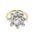 D’joy Moissanit Ring 925 Silber platiniert und vergoldet (Größe 17.00) ca. 0,43 ct