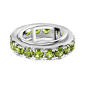 Peridot Zirkonia Ring Nickelfreies Messing platiniert (Größe 17.00)