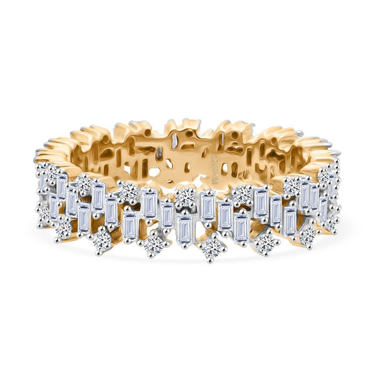 LUXURIANT DIAMOND - Lab Grown Diamant SI-GH SGL zertifiziert Ring, 925 Silber rhodiniert (Größe 17.00) ca. 1,00 ct