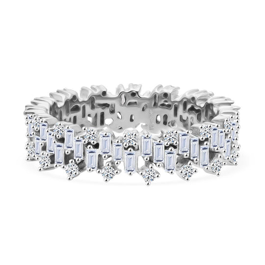 LUXURIANT DIAMOND - Lab Grown Diamant SI-GH SGL zertifiziert Ring, 925 Silber rhodiniert (Größe 17.00) ca. 1,00 ct