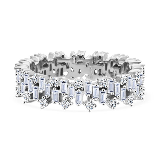 LUXURIANT DIAMOND - Lab Grown Diamant SI-GH SGL zertifiziert Ring, 925 Silber rhodiniert (Größe 17.00) ca. 1,00 ct