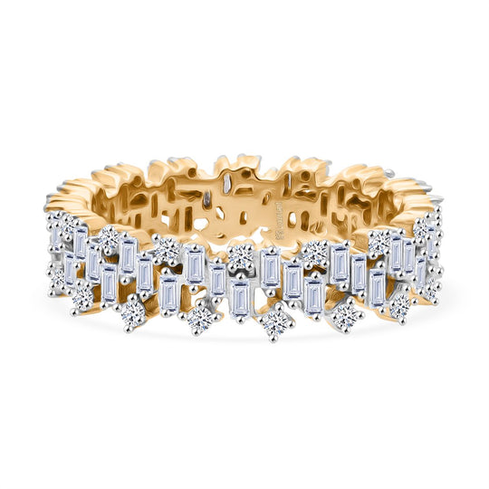 LUXURIANT DIAMOND - Lab Grown Diamant SI-GH SGL zertifiziert Ring, 925 Silber rhodiniert (Größe 17.00) ca. 1,00 ct
