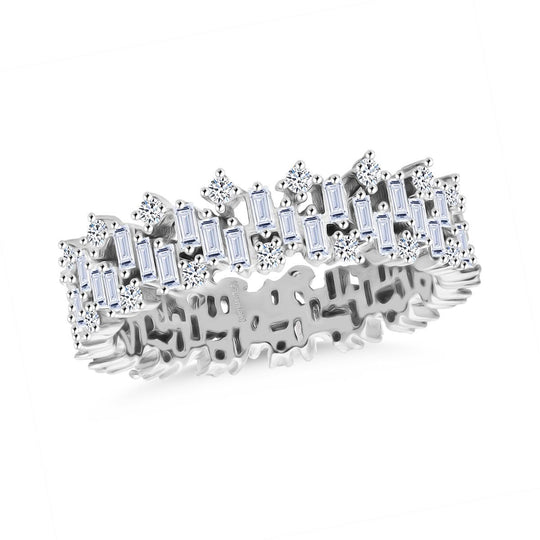LUXURIANT DIAMOND - Lab Grown Diamant SI-GH SGL zertifiziert Ring, 925 Silber rhodiniert (Größe 17.00) ca. 1,00 ct