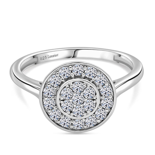 LUXURIANT DIAMOND -Lab Grown Diamant SI-GH Ring, 925 Silber 750 Roségold Vermeil (Größe 18.00) ca. 0.50 ct