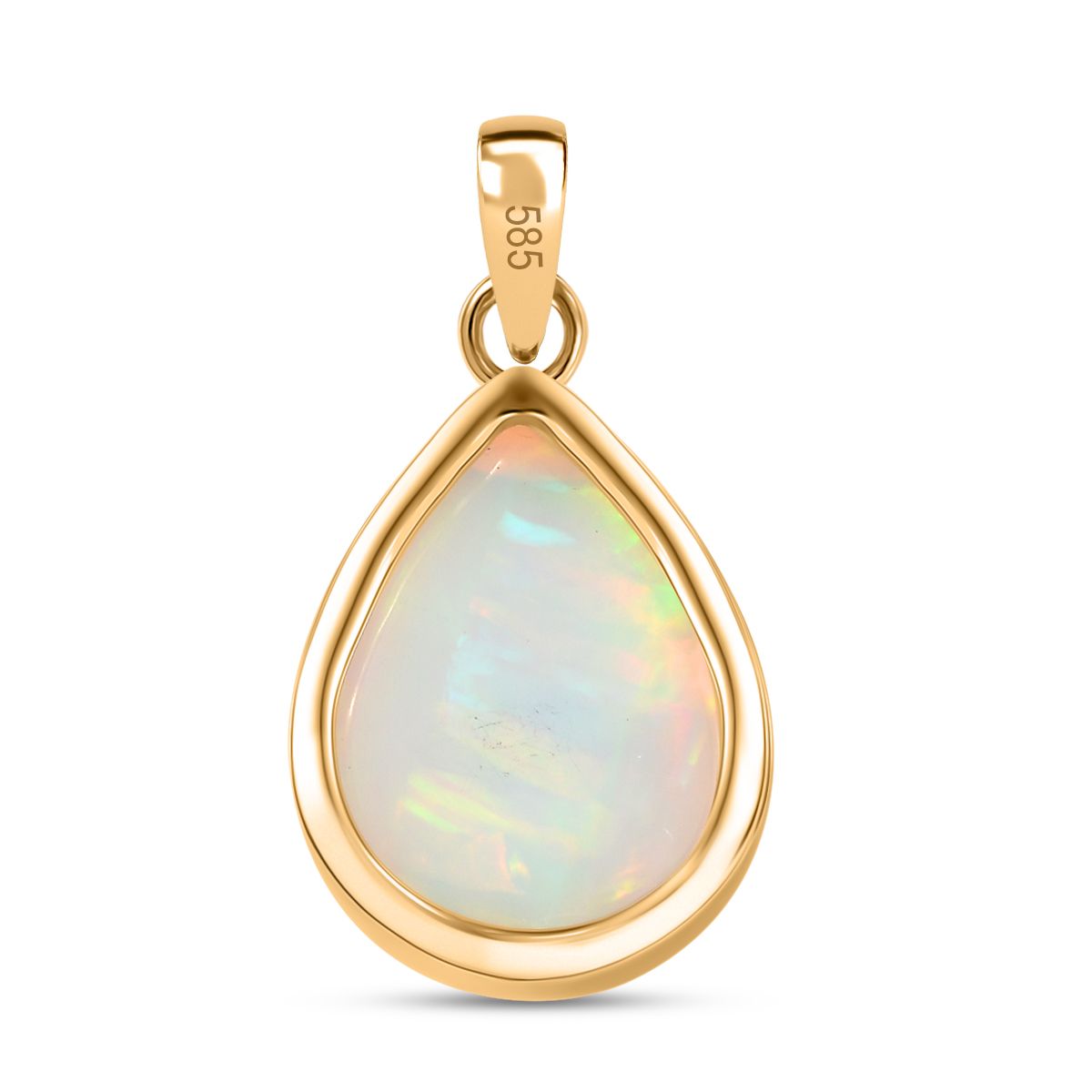 AAA Natürlicher, äthiopischer Welo Opal Anhänger 585 Gold ca. 5.10 ct