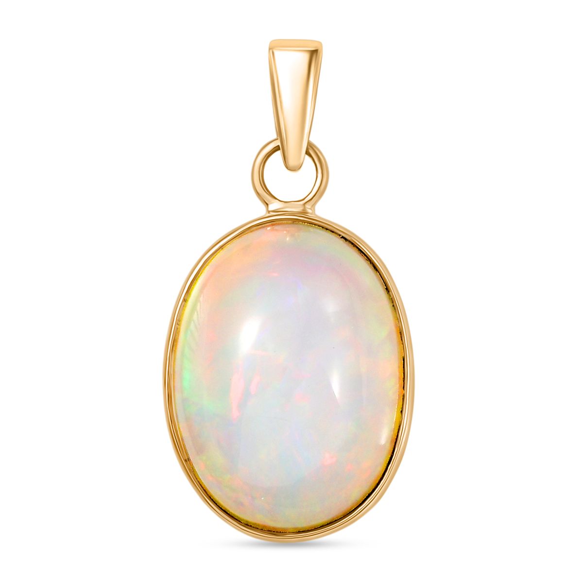 AAA Natürlicher, äthiopischer Welo Opal Anhänger 585 Gold ca. 6.80 ct