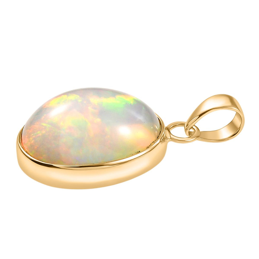 AAA Natürlicher, äthiopischer Welo Opal Anhänger 585 Gold ca. 6.80 ct