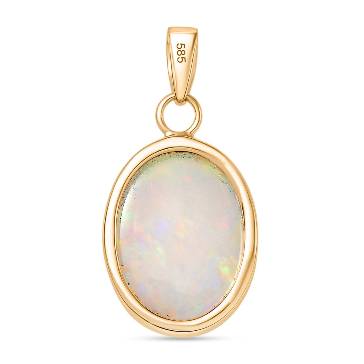 AAA Natürlicher, äthiopischer Welo Opal Anhänger 585 Gold ca. 6.80 ct