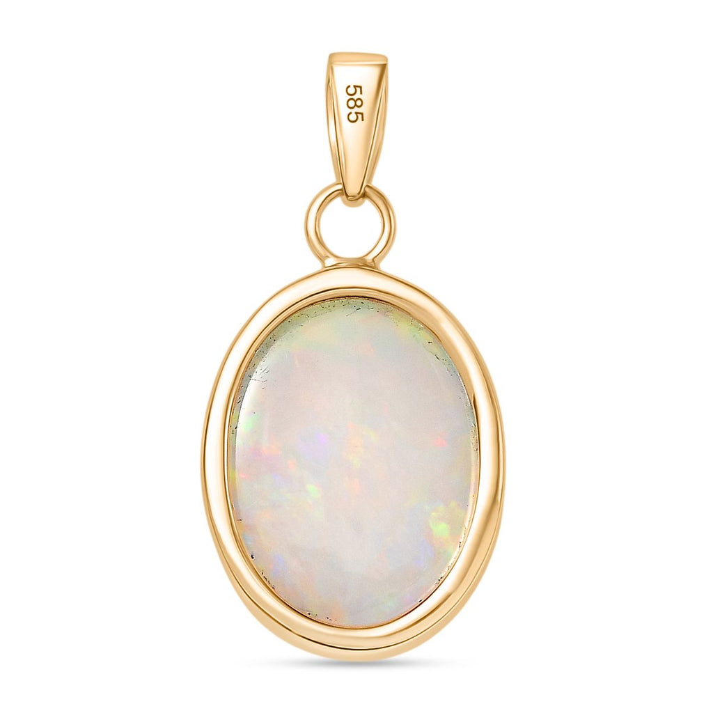 AAA Natürlicher, äthiopischer Welo Opal Anhänger 585 Gold ca. 6.80 ct