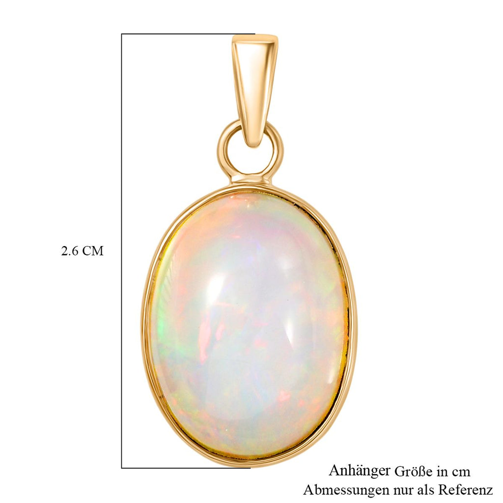 AAA Natürlicher, äthiopischer Welo Opal Anhänger 585 Gold ca. 6.80 ct