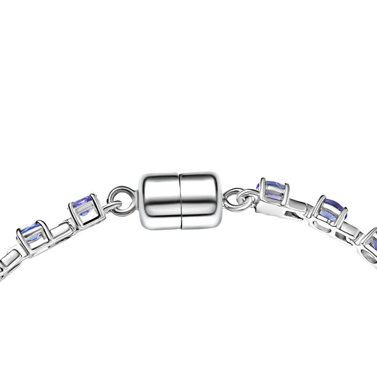 D Joy Tansanit Armband ca. 20 cm 925 Silber rhodiniert ca. 4.62 ct