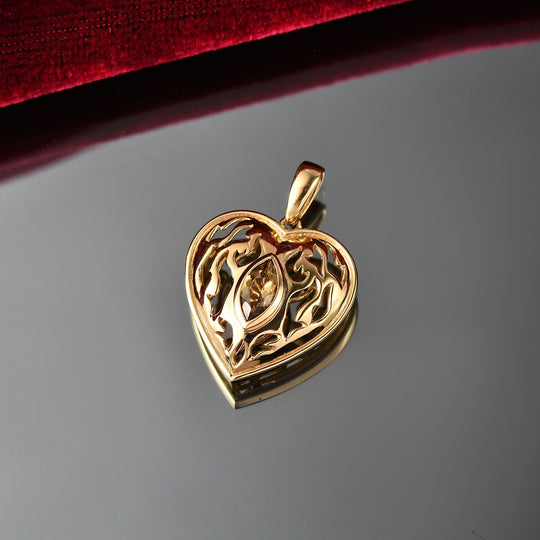 D Joy Natürlicher goldener Tansanit Anhänger 925 Silber 750 Gelb Vergoldet ca. 0.52 ct