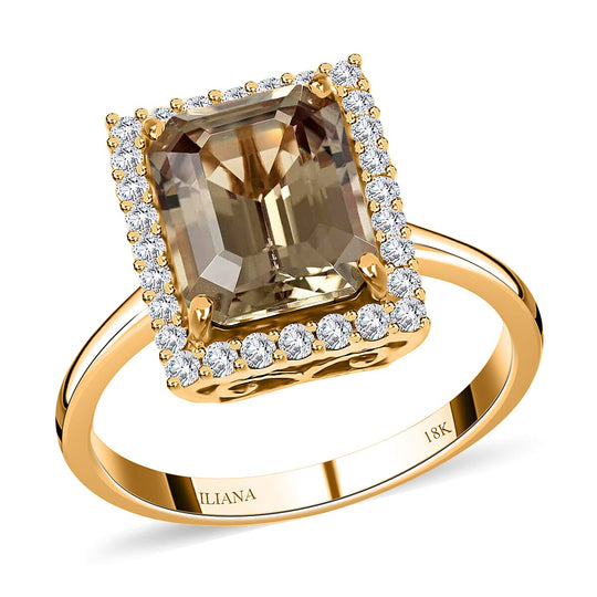 LUXORO AAA Turkizit, Weißer Diamant Ring 585 Gold (Größe 17.00) ca. 4,37 ct