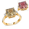 LUXORO AAA Turkizit, Weißer Diamant Ring 585 Gold (Größe 20.00) ca. 4,35 ct