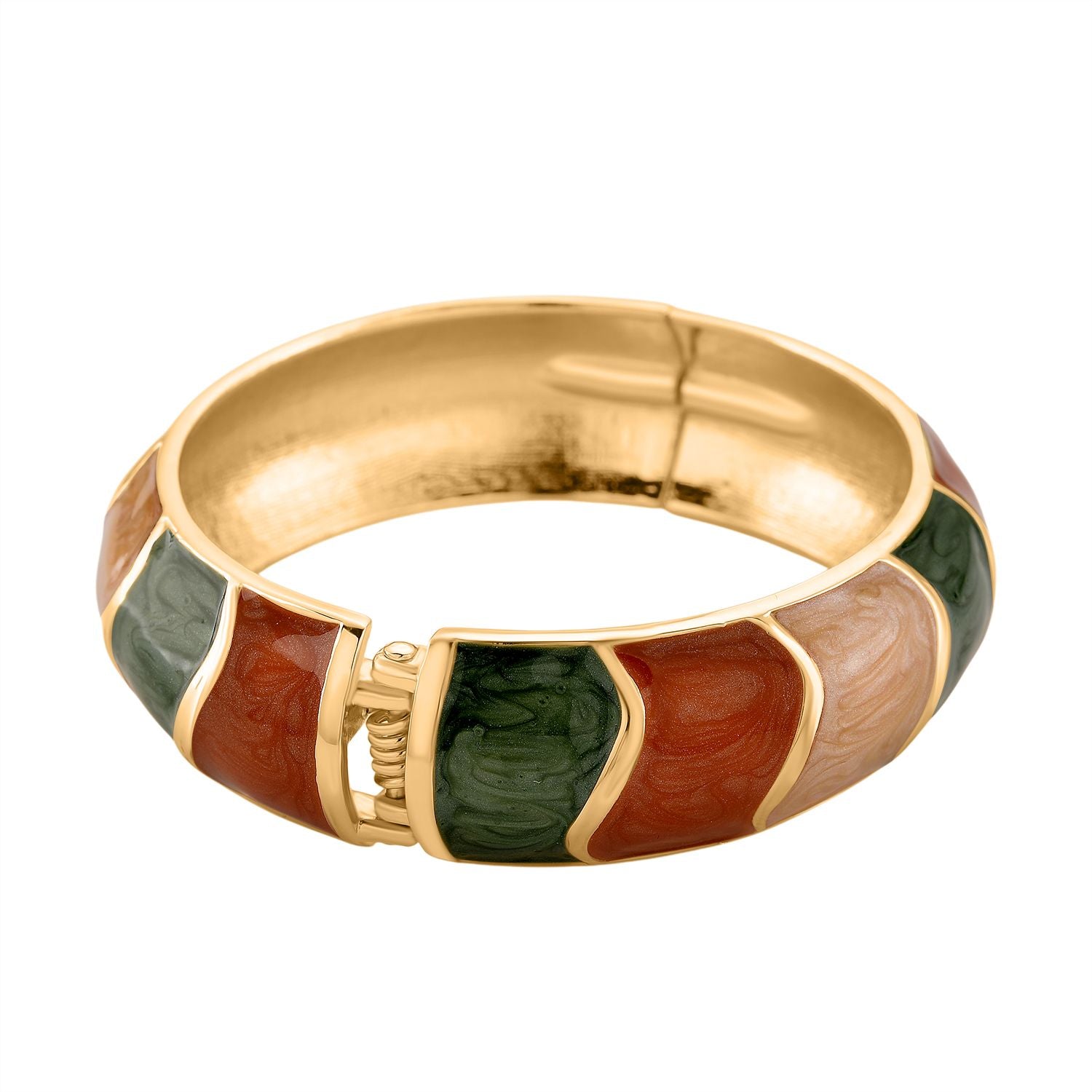 Emaille-Armreif, geometrischen Design, ca. 18 cm, Mehrfarbig