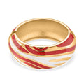 Emaille-Armreif im Wellen-Design, ca. 18 cm, Coral