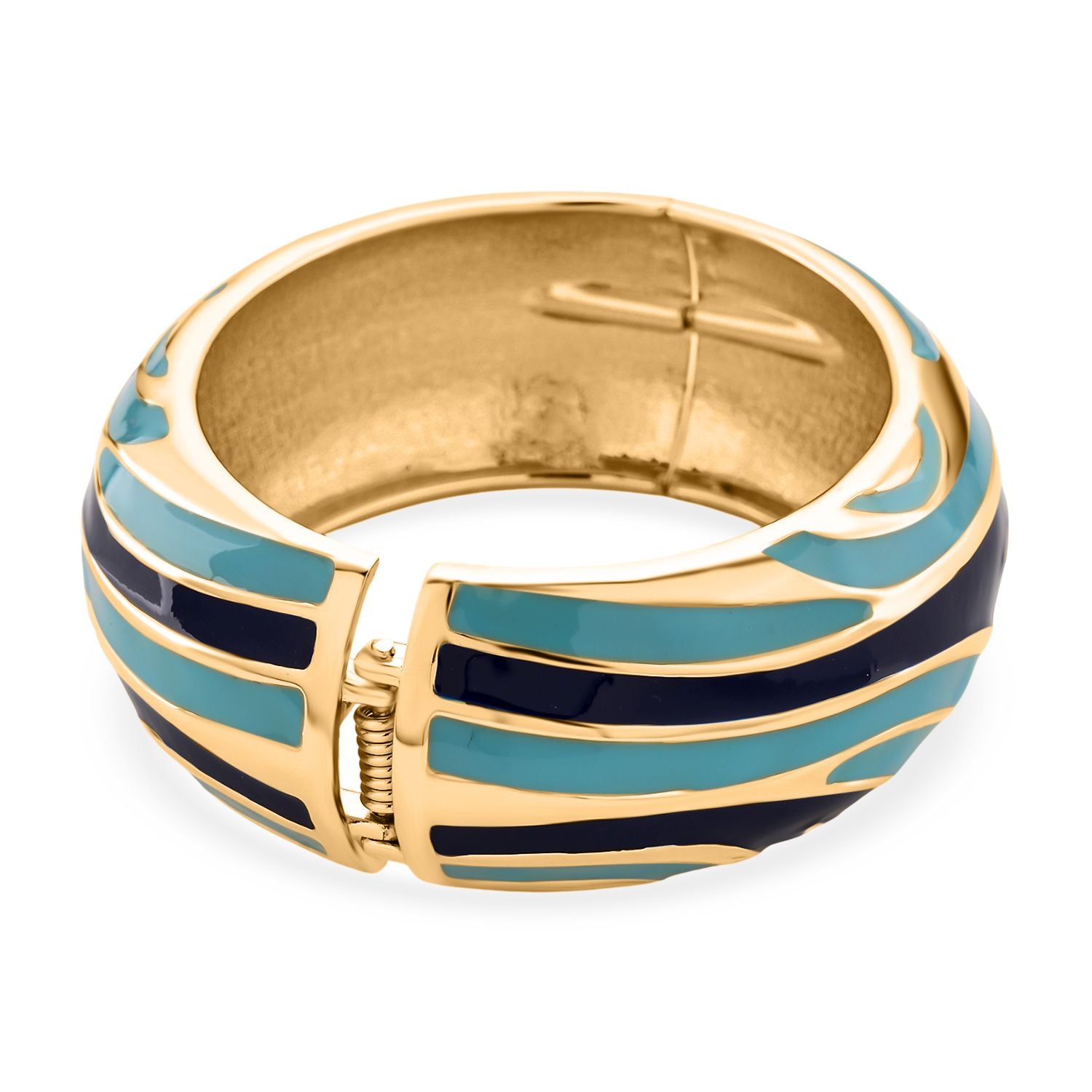 Emaille-Armreif im Wellen-Design, ca. 18 cm, Blau