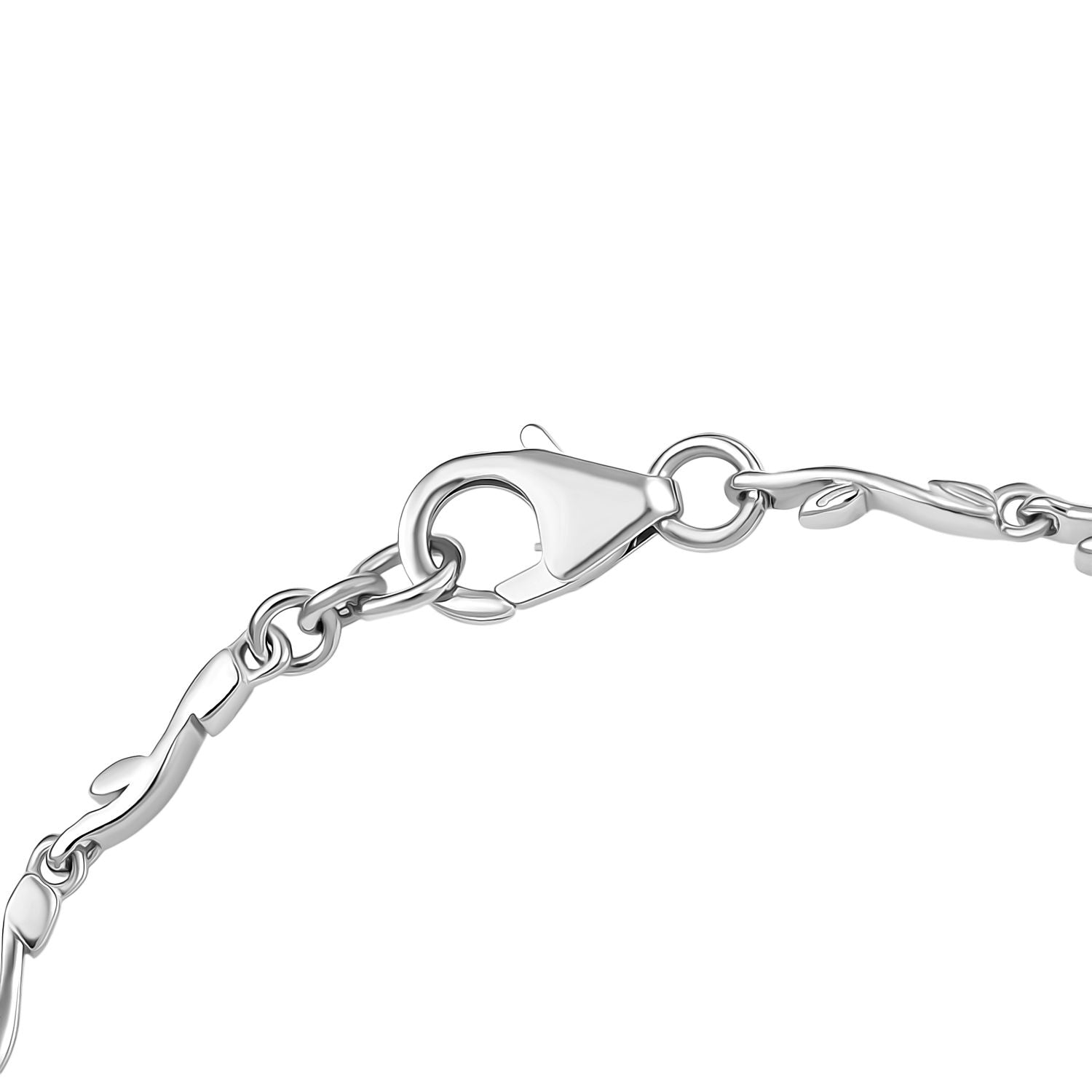 D joy Natürlicher Chromdiopsid Armband ca. 18 cm 925 Silber rhodiniert ca. 1,27 ct.